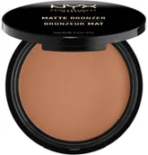 Bronzery i konturowanie twarzy - Nyx professional makeup NYX Professional Makeup - MATTE BRONZER POWDER - Matowy puder brązujący - 04 - DARK TAN - miniaturka - grafika 1