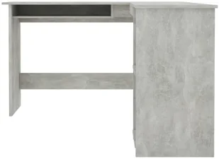 vidaXL vidaXL Biurko narożne, betonowa szarość, 120x140x75 cm, płyta wiórowa - Biurka - miniaturka - grafika 4