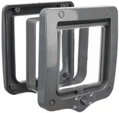 Pozostałe akcesoria dla kotów - Trixie Drzwiczki dla kota 4-Way z tunelem szare - miniaturka - grafika 1