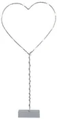 Oświetlenie świąteczne - Star Lampa stojąca LED drut "Serce", ok. 42 cm x 20 cm, 12 Warm White ledma materiał: metal, łącznie z bateriami 700-33 - miniaturka - grafika 1
