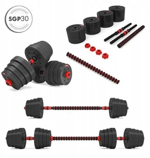 HMS Sztanga Sztangielki Hantelki Kompozyt Zestaw 30KG - Sztangi - miniaturka - grafika 2