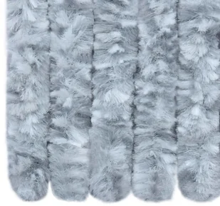 VidaXL Zasłona na owady, szarość i biel, 90x220 cm, szenil 284280 VidaXL - Moskitiery - miniaturka - grafika 14