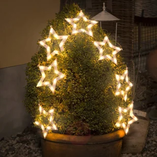 KonstSmide Kurtyny świetlne gwiazdy 4043-103 LED Zewnętrzne 24 V Ilość żarówek= 70 ciepły biały SxW) 72 cm x 118 cm - Oświetlenie świąteczne - miniaturka - grafika 4