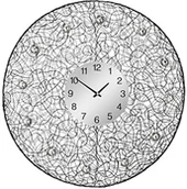 Zegary - Premier Prem 2200829 Zegar ścienny, diament/szkło/metal PREM-2200829 - miniaturka - grafika 1