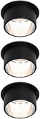Oprawy, klosze i abażury - Paulmann Gil wpuszczana LED czarna/żelazo 3 szt. - miniaturka - grafika 1