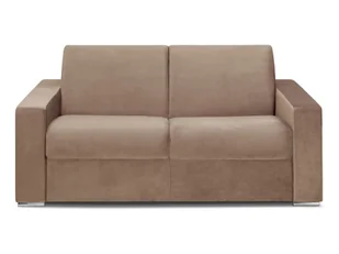 Vente-Unique 2-osobowa rozkładana sofa z weluru CALITO - Kolor beżowy - Łóżko 120 cm - Materac 18cm - Sofy i kanapy Vente-Unique 2-osobowa rozkładana sofa z weluru CALITO - Kolor beżowy - Łóżko 120 cm - Materac 18cm - Sofy i kanapy - miniaturka - grafika 1