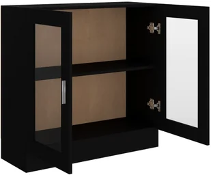 VidaXL Witryna, czarna, 82,5x30,5x80 cm, płyta wiórowa 802742 VidaXL - Witryny - miniaturka - grafika 5