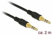 Kable - Delock kabel audio - Stereo mini wtyczka jack (M) do Stereo mini wtyczka jack (M) - 2 m - czarna - miniaturka - grafika 1