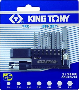 KING TONY Zestaw imbusów 2138PR, HEX, 1/4" - Zestawy narzędziowe - miniaturka - grafika 2