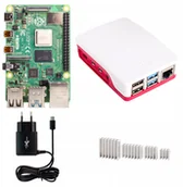 Komputery jednopłytkowe - Raspberry PI 4B 4GB Ram obudowa zasilacz radiatory - miniaturka - grafika 1
