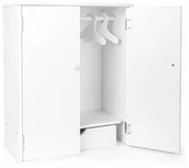 Akcesoria dla lalek - Small Foot small foot 11213 szafka dla lalek, biała, z drewna, z akcesoriami, takimi jak drążek i wieszak na ubrania, uzupełnienie akcesoriów dla lalek - miniaturka - grafika 1