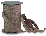 Dekoracje domu - Prasent Glitter b10 mm X 100 m 1 rolka taśmy brązowy 18509-523 - miniaturka - grafika 1