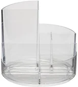 Przyborniki na biurko - Maul organizer biurkowy, okrągły, 6 przegródek, wytrzymałe tworzywo ABS, szkło / przezroczysty 4117605 - miniaturka - grafika 1