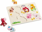 Puzzle - Haba Sales GmbH & Co.KG Greifpuzzle Oma Lenis Tiere 303183 - miniaturka - grafika 1