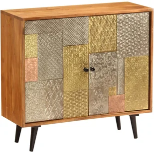 vidaXL vidaXL Szafka z litego drewna akacjowego, 80x30x75 cm - Szafki do salonu - miniaturka - grafika 13