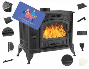 Kratki.pl Marek Bal Piec żeliwny koza K9 z ASDP  150 10 kW KOZA/K9/150/ASDP - Kominki wolnostojące - miniaturka - grafika 5