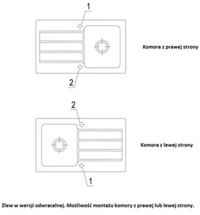 Villeroy & Boch Architectura 50 snow white 3350 02 KG - Zlewozmywaki - miniaturka - grafika 4