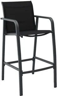 vidaXL 7-cz zestaw mebli barowych do ogrodu czarny 3073578 - Pozostałe meble ogrodowe - miniaturka - grafika 3