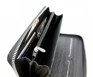 Jennifer Jones Portfel Damski Skóra Naturalna Lakierowana Duży Z Metalowym Suwakiem Piórnik - Portfele - miniaturka - grafika 6