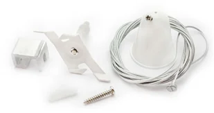 Spectrum System szynowy SPS 2 zawiesie z autoregulacją i linką 3m białe - Lampy sufitowe - miniaturka - grafika 3