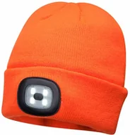 Odzież robocza - Ciepła Czapka z Latarką Led 150 lumenów Usb pomara - miniaturka - grafika 1