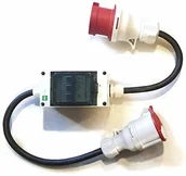 Akcesoria do agregatów prądotwórczych - Naka24 231201/S wtyczka i gniazdko 5 x 2,5 mm z 3 bezpiecznikami po 32 A na 16 A CEE adapter prądu silnego, 6400 W, 1000 x 80 x 100 - miniaturka - grafika 1