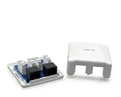 Gniazdka elektryczne - Gembird Gniazdo natynkowe UTP dwuportowe NCAC-2U5E-01 - miniaturka - grafika 1