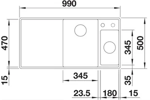 Blanco AXIA III 6S-F biały prawa 523486 - Zlewozmywaki - miniaturka - grafika 3