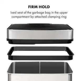 FENIKS Klarstein Klarstein Touchless, czujnik, 72 l, 4 pojemniki, ABS / PP / stal nierdzewna KG15-TouchlessBin - Kosze na śmieci FENIKS Klarstein Klarstein Touchless, czujnik, 72 l, 4 pojemniki, ABS / PP / stal nierdzewna KG15-TouchlessBin - Kosze na śmieci - miniaturka - grafika 10