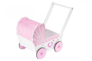 Dodo Toys Drewniany wózek dla lalek WOZEK DREWN DA702 - Wózki dla lalek - miniaturka - grafika 2