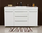 Szafki łazienkowe - Szafka z umywalką dolomitową 140/50/C3 Nadia seria Fokus B FKS-B-U140/50/C3 + Nadia - miniaturka - grafika 1