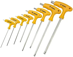 Topex Zestaw klucz imbus z uchwytem oraz kulką 8szt. 35d967 - Klucze i nasadki - miniaturka - grafika 2