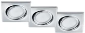 Lampy sufitowe - Trio Wpuszczane LAMPY sufitowe RILA 650210306 zestaw 3 podtynkowych OPRAW kwadratowych LED 15W do zabudowy chrom 650210306 - miniaturka - grafika 1