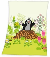Koce i narzuty dla dzieci - Herding DER KLEINE MAULWURF kocyk dziecięcy, 75 x 100 cm, flausz z mikrofibry, wielokolorowy - miniaturka - grafika 1