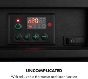 Klarstein Klarstein Carinthia, kominek elektryczny, 1800 W, timer tygodniowy, pilot zdalnego sterowania FP6-Carinthia - Kominki elektryczne - miniaturka - grafika 4