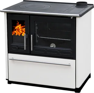 584 TOPSTOVE Kuchnia stalowo żeliwna z piekarnikiem 8kW bez płaszcza wodnego wylot spalin 120mm kolor biały) 58477289 - Kuchnie węglowe - miniaturka - grafika 4