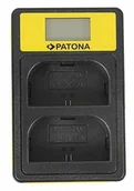 Ładowarki i akumulatory - PATONA Ładowarka do akumulatorów USB Smart Dual LCD do Canon LP-E6 - miniaturka - grafika 1