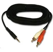 Kable - No name Kabel Jack 3,5mm M Cinch 2x M 10m czarny KE100AJ201 - miniaturka - grafika 1