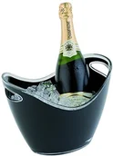 Pozostałe akcesoria barmańskie - APS do wina i pojemnik chłodzący na butelki 3 litrów w kolorze czarnym do szampana, 27 x 20 cm, wysokość 21 cm, z 2 bocznymi interwencji CF312 - miniaturka - grafika 1