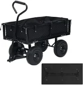 Pozostałe narzędzia ogrodowe - vidaXL Lumarko Wyściółka do wózka ogrodowego, czarna, 86x46x22 cm, tkanina! 92585 - miniaturka - grafika 1