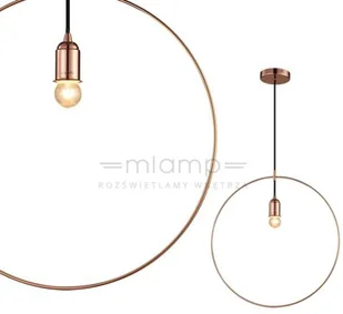 Azzardo Lampa Wisząca Zwis 1pł KRUG DEL-2522-1CO AZZDEL-2522-1CO - Lampy sufitowe - miniaturka - grafika 2