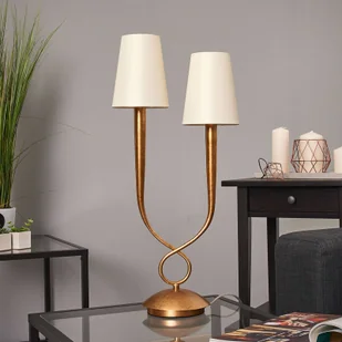 Mantra Iluminación Lampa stołowa Paola 2-punktowa złota - Lampy stojące - miniaturka - grafika 2