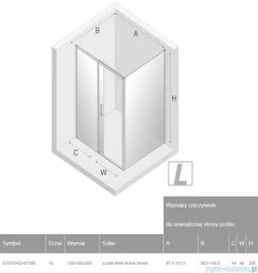 New Trendy Kabina prysznicowa 100x100 D-0316A/D-0130B Prime Black D-0316A/D-0130B - Kabiny prysznicowe - miniaturka - grafika 3
