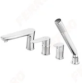 Baterie umywalkowe - Ferro Algeo bateria wannowa stojąca czterootworowa chrom BAG11A - miniaturka - grafika 1