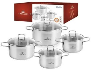 Gerlach Komplet garnków garnków 8 el - Brava 322 - Zestawy garnków i patelni - miniaturka - grafika 2
