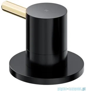 Omnires Y bateria wannowa 4-otworowa kompletna czarna/złota Y1232BLGL - Baterie wannowe i prysznicowe - miniaturka - grafika 3