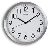 Inne - Maul MAUL maulmove radiowy zegar ścienny, metalowy, biały, 30 x 30 x 4.5 cm 9063008 - miniaturka - grafika 1