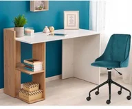 Biurka dla dzieci - Skandynawskie biurko dąb złoty, biały W8-M38 - miniaturka - grafika 1