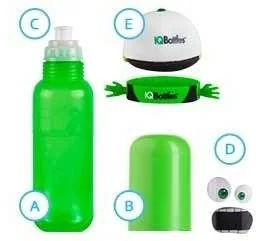 IQBottles IQBottles, Bidon-butelka 2w1 Blue/Yellow cap mokopico-1458-0 - Butelki dla niemowląt - miniaturka - grafika 5