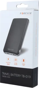 Forever Powerbank Power Bank TB-019 16000 mAh czarny GSM021205 - Powerbanki - miniaturka - grafika 3